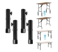Juego de 4 Extensores de Patas de Mesa,Patas para Muebles Altura Regulables,Extensores de Patas de Silla,Patas de Muebles con 4 Pestillos y 4 pasadores de bloqueo,altura ajustable de 9,2 cm/13,2 cm