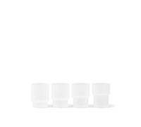 Juego de 4 Frascos de Vidrio Ondulado Pequeño de de 6 Ml, Escarchado