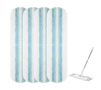 Juego de 4 Fundas de Repuesto compatibles con mopa Vileda, Fundas de Microfibra para limpiaparabrisas Planos, Lavables, Reutilizables, de fácil Montaje, para Todos los Suelos Duros