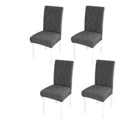 Juego de 4 fundas para asientos para hogar, media envoltura con textura elástica para uso en sillas de tocador, decoración de habitaciones equipadas, protectores de sillas para interiores, fundas