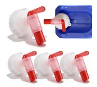 Juego De 4 Grifo Dosificador Din61: Grifo De Tambor De 61 Mm, Conector De Tanque De 61 Mm Dispensa Eficientemente Agua, Productos Químicos Y Otros Líquidos (Blanco Y Rojo)