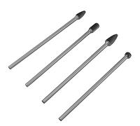Juego de 4 limas rotativas de carburo cementado de doble corte, herramienta para trabajar metales con vástago de 6 mm para tallar, dar forma, desbarbar, alta dureza, resistencia a