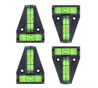 Juego de 4 niveles magnéticos tipo T, burbuja 2D para nivel de espíritu con imán fuerte para construcción y carpintería, acrílico transparente y cuerpo ABS, kit de herramientas manuales esenciales