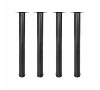 Juego de 4 Patas Ajustables para Mesa. Altura 71 cm. Regulable ±22 mm. Color Negro