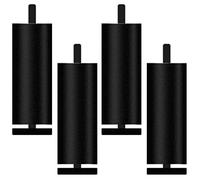 Juego de 4 patas ajustables para sofá, rosca M8, altura de 6-30 cm, patas redondas negras para muebles, base de aluminio de 38 mm, perfectas para sofá y cama, 20 cm de alto