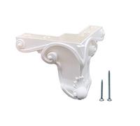 Juego de 4 patas blancas de 9 cm de altura para muebles, material: plástico, tornillos incluidos (4)