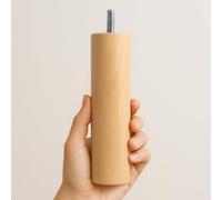 Juego de 4 patas de madera para cama, de haya, de 25 cm de altura
