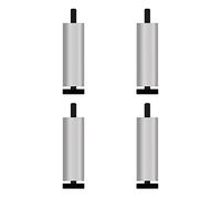 Juego de 4 patas de metal ajustables para sofá, rosca M6/M8, patas redondas para sofás, sillas, mesas, 20 cm de altura, acabado negro duradero