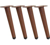 Juego de 4 patas para muebles, 26 cm de altura (color: gris claro)
