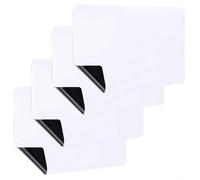 Juego de 4 pizarras blancas magnéticas de borrado en seco, pizarra blanca flexible para nevera, comestibles, para menú, planificador semanal diario, bloc de notas de fuerte adherencia para cocina