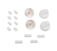 Juego de 4 pomos de cocina negros para placa de cocción blanca, juego de 4 unidades con 12 adaptadores, botones de control de horno, repuesto negro y blanco, para interruptor de horno, juego de 4