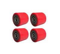 Juego De 4 Rodillos para Transpaletas con Rodamientos De Bolas Incorporados, Diámetro De Apertura De 20 Mm, Ancho De 80 Mm, Rueda PU De Poliuretano De Alta Resistencia De 60 Mm, 80 X 60 X 20 Mm