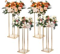 Juego de 4 taburetes con forma de flor, rectangulares, de 20x20x80 cm. Estantería para plantas de hierro, mesa auxiliar moderna, columna para flores de metal laminado. Taburetes para plantas, soportes