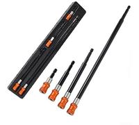 Juego de 4 varillas de extensión magnéticas para brocas, vástago hexagonal para adaptador de liberación rápida para destornillador de impacto, extensor de largo alcance de acero al carbono (4 unidades