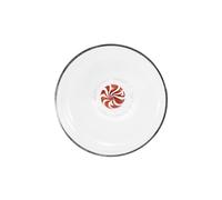 Juego de 4 vasos Bilia de la serie Candy, color ámbar, vidrio de borosilicato soplado a mano con esfera decorativa interna rayada, diseño moderno. - ZAFFERANO