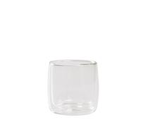 Juego de 4 vasos de vidrio borosilicato de doble pared No Bilia - Transparentes - Diseño moderno y elegante para bebidas frías y calientes NB-4X - ZAFFERANO