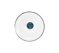 Juego de 4 vasos de vidrio borosilicato soplados a mano Bilia Caleido con diseño de esfera cielo estrellado azul, elegantes y muy funcionales. - ZAFFERANO