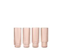 Juego de 4 vasos largos Ripple Blush