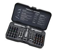 Juego de 40 destornilladores de carraca, resistentes a la corrosión, ergonómicos, herramientas portátiles para proyectos de bricolaje, electrónica, ergonómicos, destornilladores de trinquete