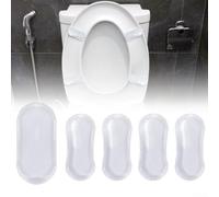 Juego de 5 amortiguadores de asiento de inodoro de silicona para estabilidad, almohadillas de reducción de ruido, junta elevadora, transparente, 45 x 20 mm