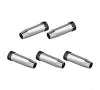 Juego de 5 boquillas de gas plateadas para antorchas de soldadura Mb 24kd, accesorios de plástico y metal, instalación estable y fácil