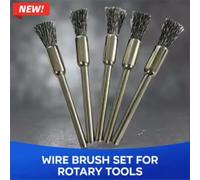 Juego de 5 cepillos de alambre para amoladora eléctrica, cepillos rotatorios para desbarbar, pulir, eliminar el óxido y limpiar madera de nogal (Wenwan) 5pcs set
