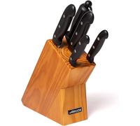 Juego de 5 cuchillos de acero inoxidable Nitrum – Cuchillos de cocina profesionales para pelar frutas y verduras. Mango ergonómico de polioximetileno (POM) – color . Serie Maitre