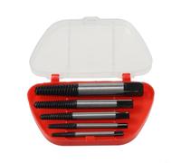 Juego de 5 extractores de tornillos de acero al carbono para tornillos dañados, con adaptador para coche, taller, metal, madera, 3-18 mm