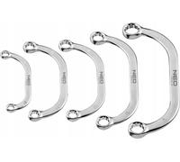 Juego de 5 llaves combinadas curvadas en forma de media luna, marca NEO TOOLS, modelo 09-176
