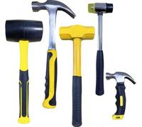 Juego de 5 martillos, desde el martillo de clavo hasta el martillo de goma, ideal para trabajos de bricolaje