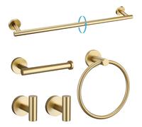 Juego de 5 piezas de accesorios para baño,de baño de acero inoxidable SUS304 de 24 pulgadas,para montaje en pared Multicolor Medium