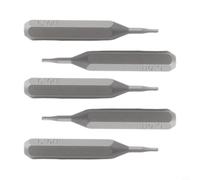 Juego de 5 puntas hexagonales de 4 x 28 mm de alto x 28 mm con vástago de 4 mm, broca de acero de alta resistencia para taladro eléctrico y herramientas de reparación de precisión, acabado plateado (5