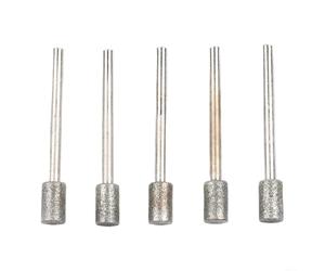 Juego de 5 rebabas de cabeza de pulido de 45 x 6 x 3 mm para uso con amoladora eléctrica, sierra afiladora de cadena y tallado de metal con esmeril recubierto