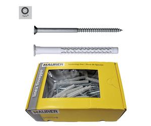 Juego de 50 tacos maurer mu-xl con tornillo torx mm 8x80 e-100 ferrete