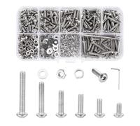 Juego de 500 tornillos y tuercas, tornillos hexagonales de acero inoxidable con llave hexagonal
