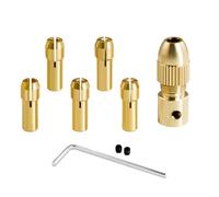 Juego de 6 adaptadores de brocas electrónicas pequeñas de 0,5 a 3 mm, abrazadera de fijación, adaptador de taladro eléctrico multifuncional, piezas de herramientas de metalurgia