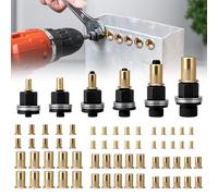 Juego de 6 alicates para tuercas de remache, juego de alicates para remaches para M3, M4, M5, M6, M8, M10, herramienta de tuercas prensadas con 60 tuercas para máquina de remaches manual