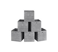 Juego de 6 Cajas Plegable Gris Jaspeado