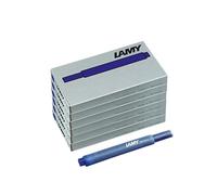 Juego de 6 cartuchos de tinta borrables LAMY T10 con gran capacidad de tinta, aptos para todos los modelos de plumas estilográficas LAMY. Cont.: 1,25 ml/cartucho. 5 uds/paquete. Color tinta: azul