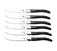 Juego de 6 cuchillos para carne con mango de madera, marca LAGUIOLE, fabricado por BERLINGER HAUS, modelo 20967