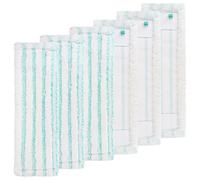 Juego de 6 fundas de repuesto profesionales XL para Leifheit - Compatible con Micro Duo/Cotton Plus mango completo, sistema de 2 fibras, fundas de microfibra, ideal para piedra y azulejos, absorción