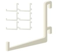 Juego de 6 ganchos para placa perforada Ikea Skadis - Gancho en L recto 75 mm - Soporte de pared, herramientas y pared de accesorios