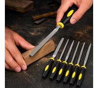 Juego de 6 limas de aguja de metal de 5.5 pulgadas | Juego de limas pequeñas para limar agujas de acero para carpintería, herramienta manual para detalles y trabajo preciso