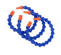 Juego de 6 mangueras de refrigeración flexibles de 300 mm con boquilla redonda para torno, fresadora CNC, sistema de refrigeración por agua, rosca de 1/4 pulgadas, color azul