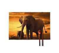 Juego de 6 manteles individuales de elefante, resistentes al calor, antideslizantes, lavables, para interiores y exteriores, para comedor, cocina, fiesta, mide 17.7 x 11.8 pulgadas