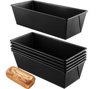Juego de 6 moldes para pan de acero al carbono – Ideales para pasteles y pan integral