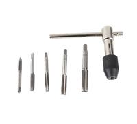 Juego de 6 piezas de macho de roscar M6-M12 T 60° NPT con forma de llave, roscado, kit de herramientas de mano, rodamiento de acero, grifo de flauta recta para metal, aluminio,
