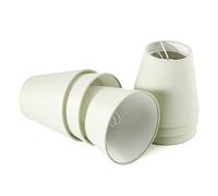Juego de 6 Piezas de Pantallas para lámparas de araña, Tipo candelabro, para Pared o Techo, con Pinzas (6 Pinzas Color Beige).