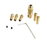 Juego de 6 pinzas de adaptador de taladro, de 0,5 a 3 mm, con llave sin tuerca giratoria, adaptador eléctrico, herramienta rotatoria