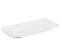 Juego de 6 platos de porcelana Tokio, color blanco, rectangulares, de 36x21 cm